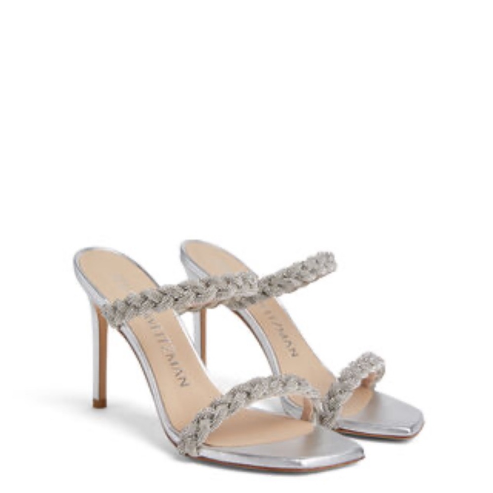 Stuart Weitzman Metallic and Beige Heels - Picture 4 of 7
